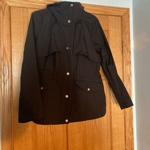 Black Cole Haan raincoat